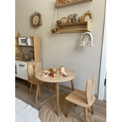 Furniture set round table + chairs "Bunny" Natural Furniture set round table + chairs "Bunny" Natural